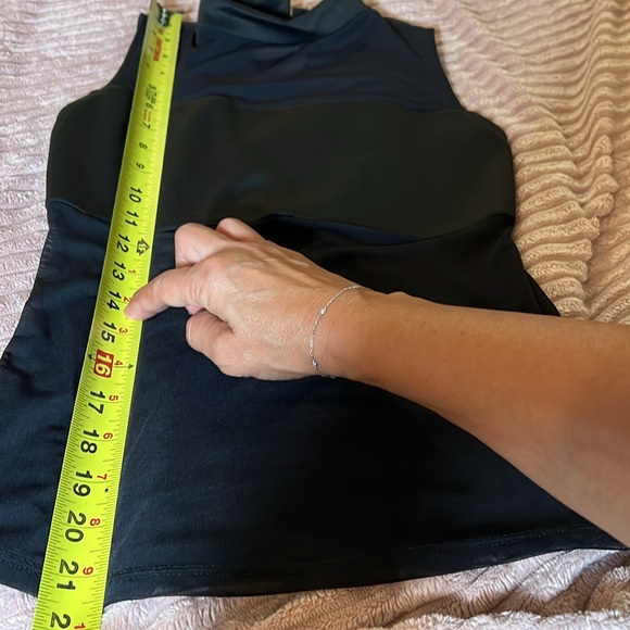 MIND CODE black mesh top with short turtle neck, size: SMALL NWOT. - Picture 13 of 17
